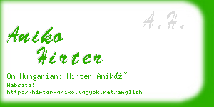 aniko hirter business card